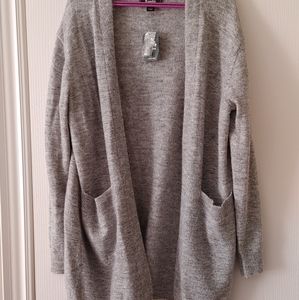 Oversized Roots Joliette Coatigan in Grey Mix